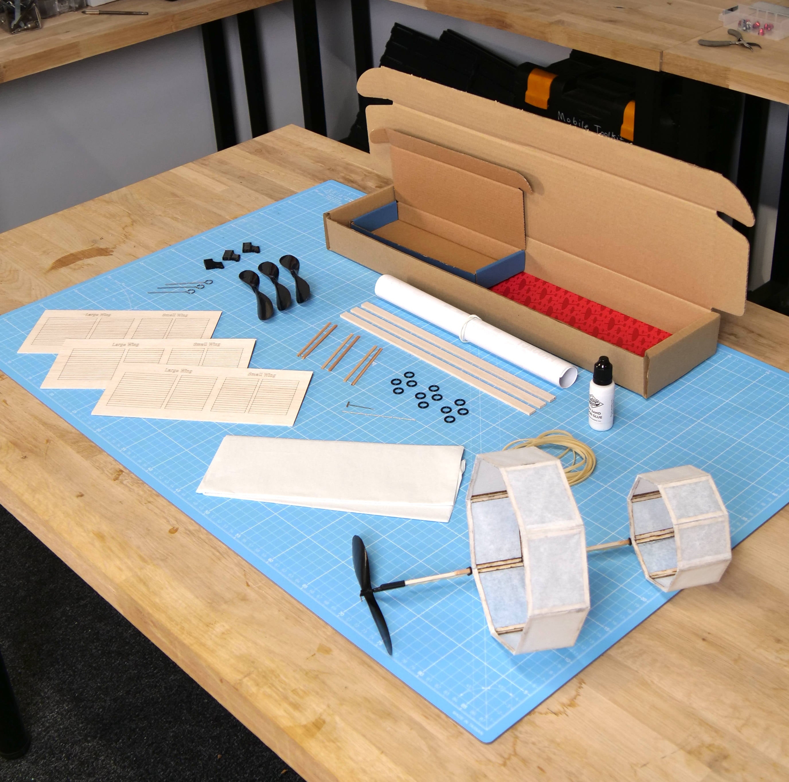 Project Air Ring Wing | 6.5" Rubber Powered Kit